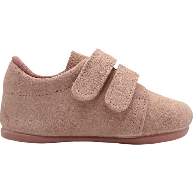 Zapatitos de serraje con velcro Barefoot De Pablos modelo 75/S en color rosa