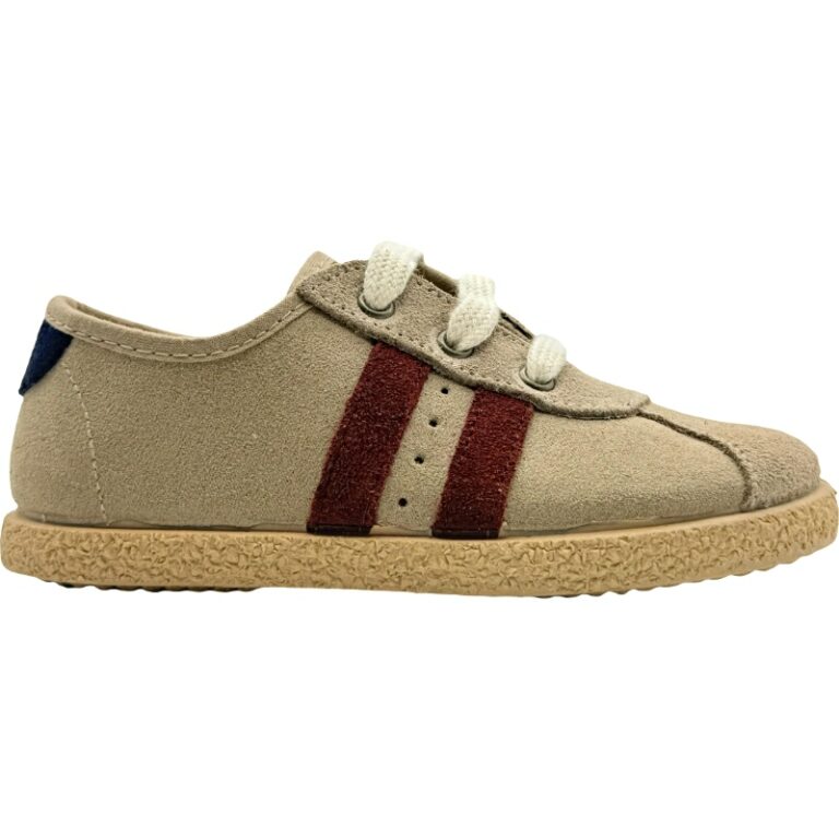 Zapato de vestir casual Serratex De Pablos modelo 2171 en color arena/rojo