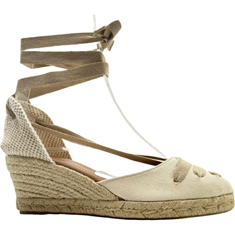 Alpargatas de lona para Mujer con Cintas De Pablos modelo 41S5LONA en color crudo