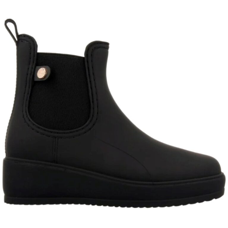 Botas de Agua con Cuña y Cierre Elástico GIOSEPPO modelo 45808 en color negro