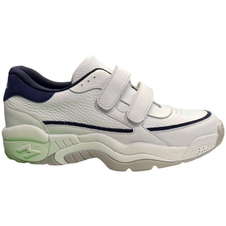 Deportivas Ortopédicas Sport Velcro Mendivil modelo 32061 en color blanco/azul