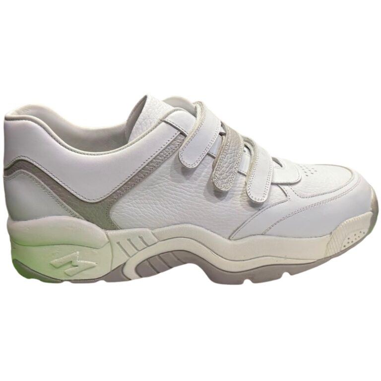Deportivas Ortopédicas de piel con velcro Mendivil modelo 39519 en color blanco