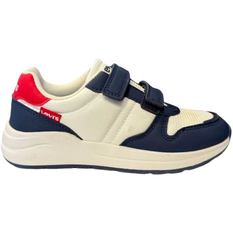 Deportivas Velcro Combinada Harrison Levis Strauss modelo BAYLOR REFRESH en color blanco/marino