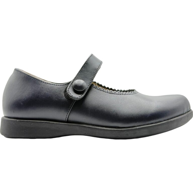 Merceditas clásicas piel ondas velcro De Pablos modelo 23101 en color negro