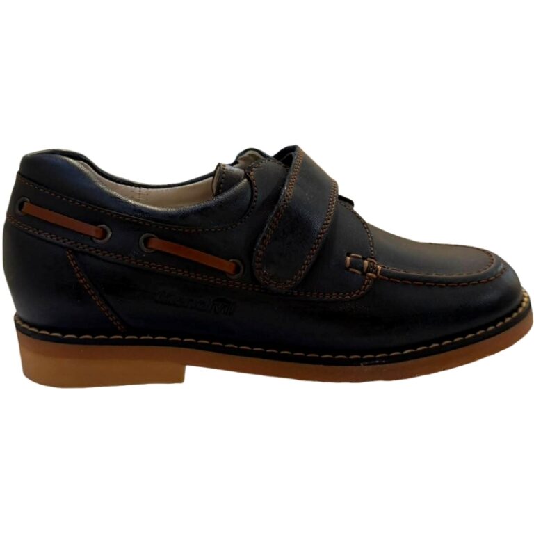 Náuticos Ortopédicos con Velcro de piel Mendivil modelo 30831 en color marino