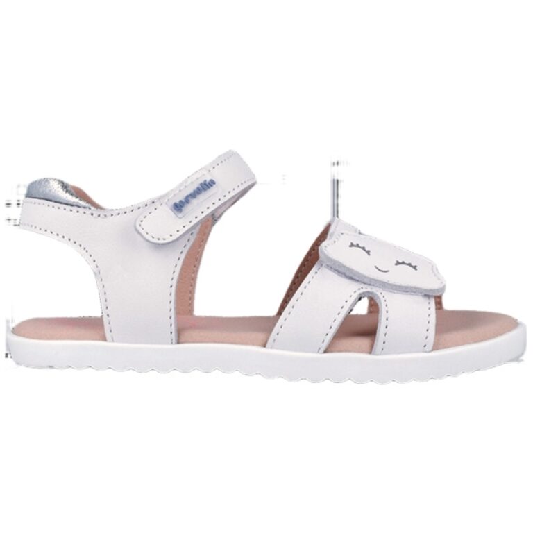 Sandalias Barefoot Velcros Niña Piel Biomecanics modelo 262431 en color blanco