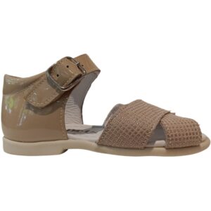 Sandalias de Piel Charol Beige para bebé Puppets