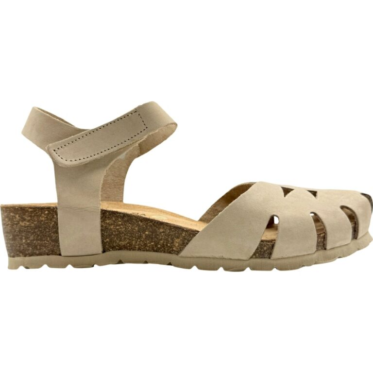 Sandalias de Piel con Cuña Bio Cerrada De Pablos modelo 2501 en color hielo