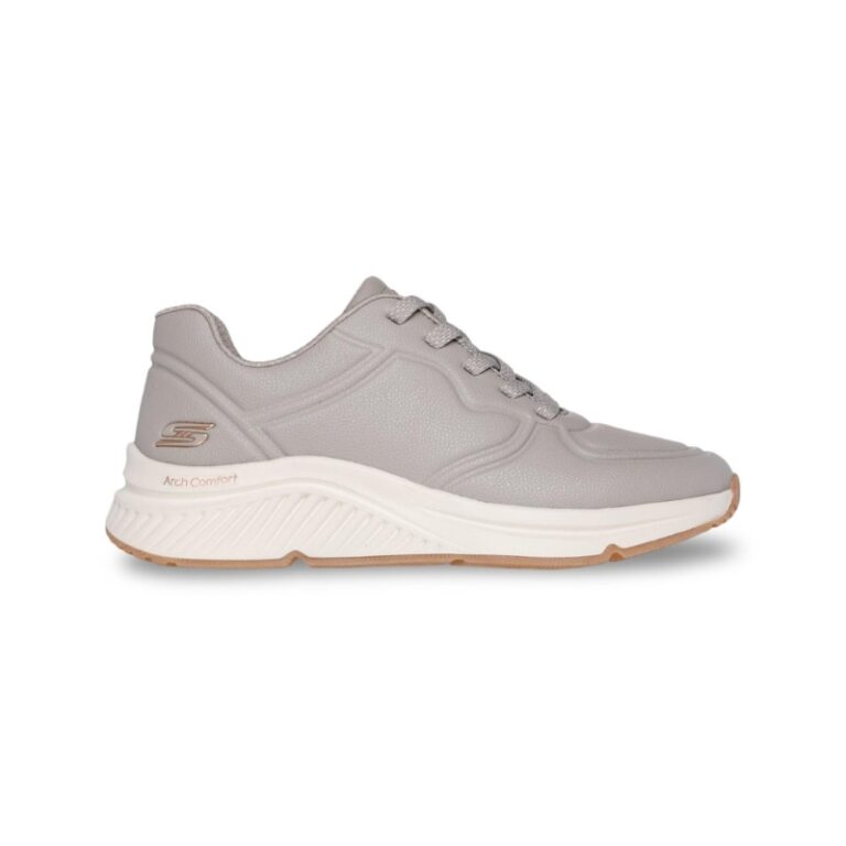 Zapatillas Confort de Piel Bobs Flex Skechers modelo 117560 en color taupe