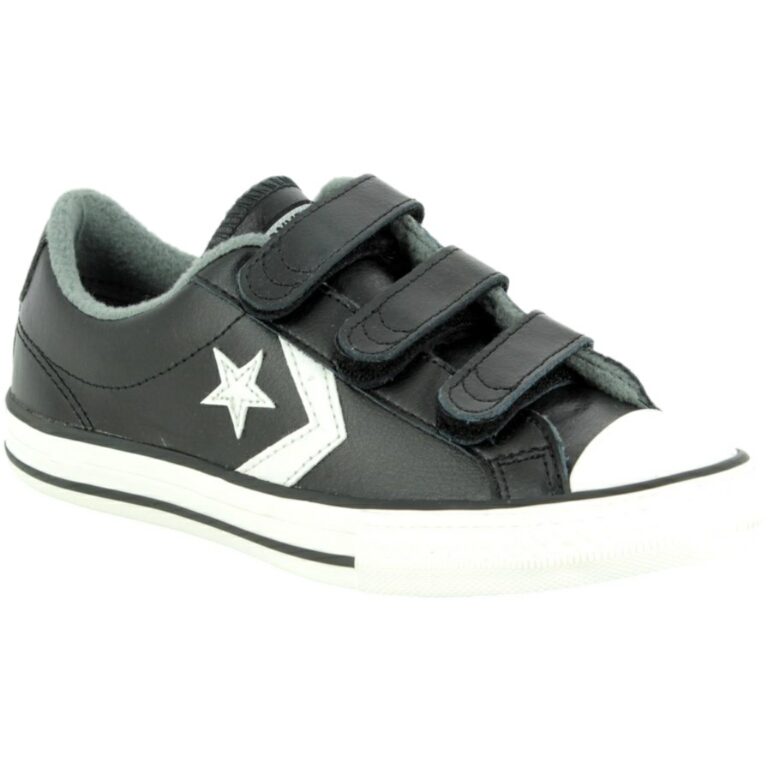 Zapatillas Converse Piel Velcro Negro modelo 661936C en color negro