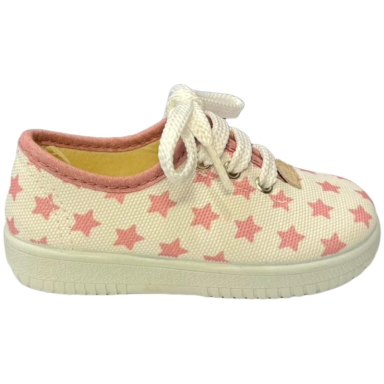 Zapatillas de Lona Estrellitas Rosa Vulpeques modelo 130-ES en color maquillaje