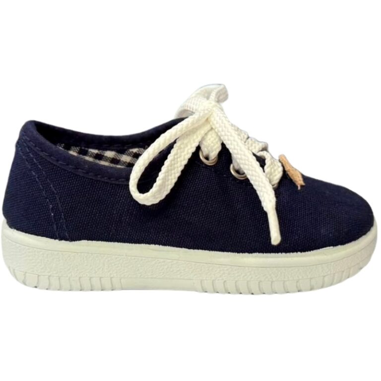 Zapatillas de Lona cordones basic Vulpeques modelo 130-P en color marino