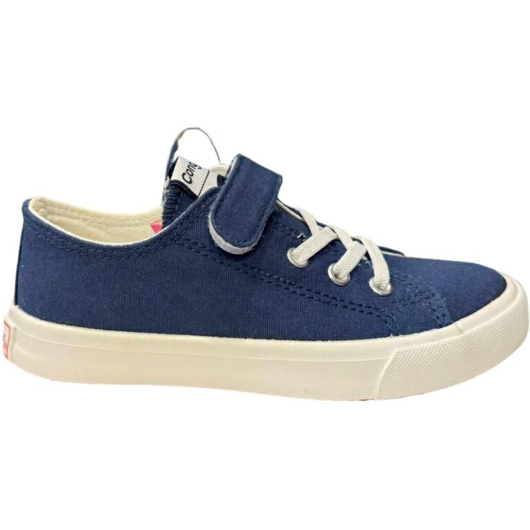 Zapatillas de lona con velcro y cordon Conguitos modelo 284068 en color marino