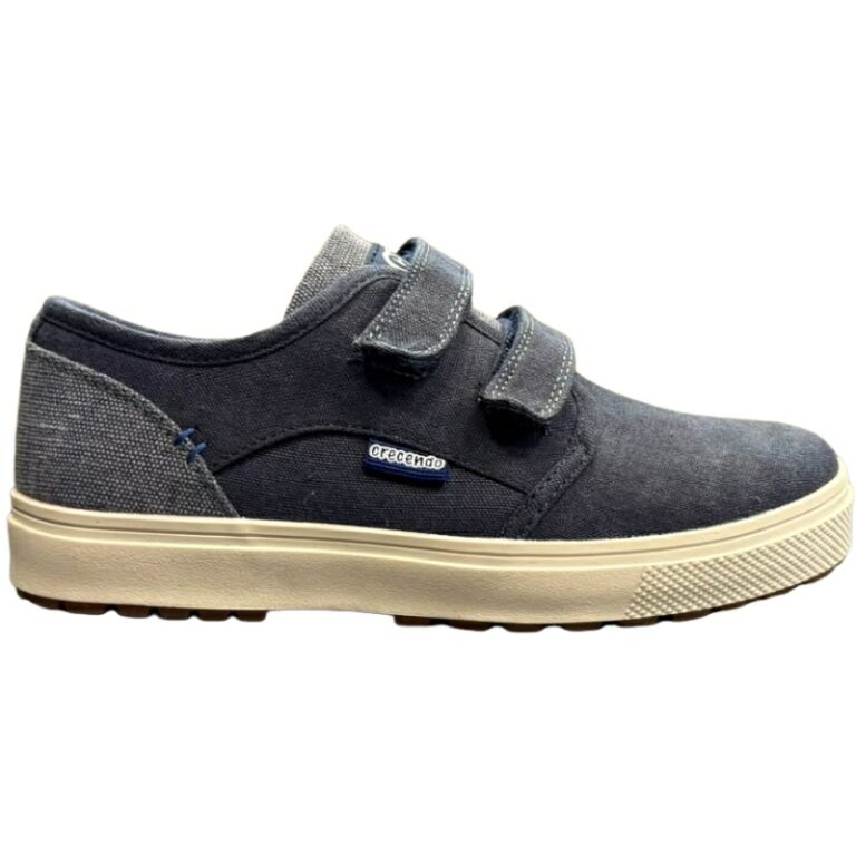 Zapatillas de lona velcros Jeans Casual Crecendo modelo 1947 en color jeans