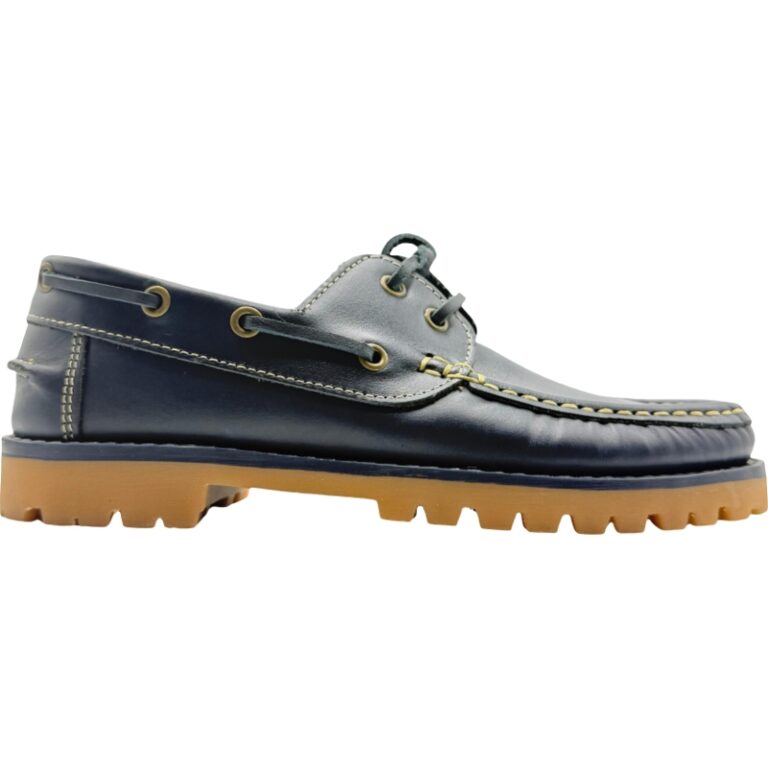 Zapato Náutico con Cordones Piel Clásico De Pablos modelo 6167 en color marino