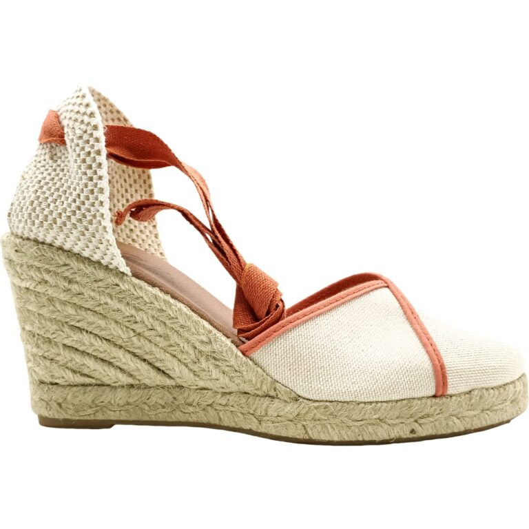 Alpargatas Milan Cintas Combinadas modelo 265S7 en color crudo/teja