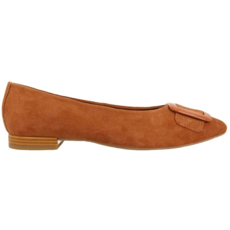 Bailarinas de Serraje con Hebilla GIOSEPPO modelo 70830 en color cuero