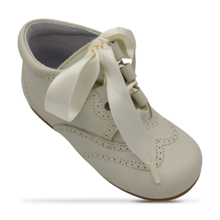Botita Inglés Lazo modelo CH-111 en color beige
