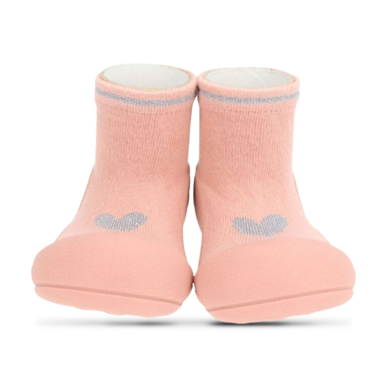 Calcetines Barefoot Corazón Brillante Attipas modelo AS en color rosa