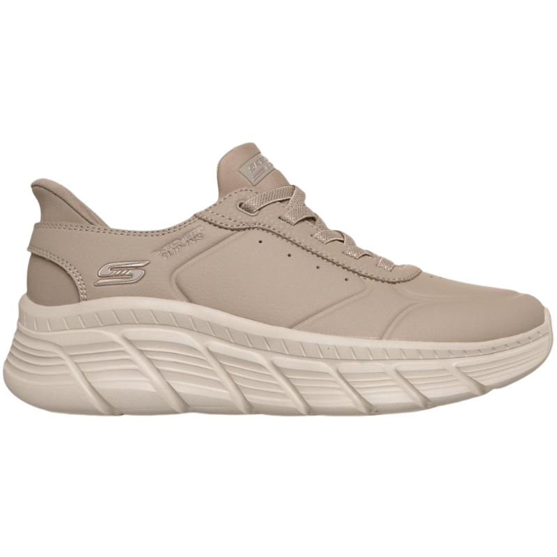 Deportivas Slip-In Piel Bobs Flex Skechers modelo 117394 en color taupe