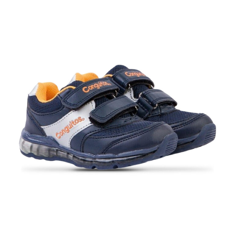 Deportivas con Luz Velcro Conguitos modelo 27903 en color marino
