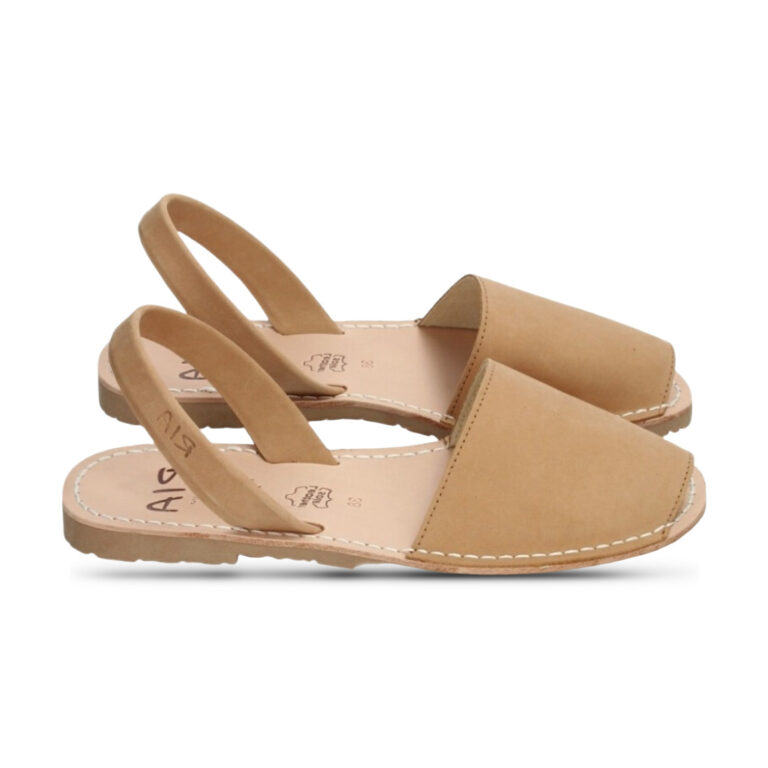 Menorquina Ibicenca de Piel Nobuck Ria Menorca modelo 20002 NOBUCK en color cuero