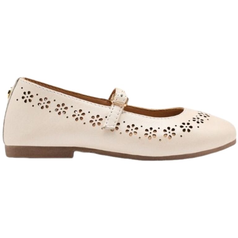 Merceditas piel picada flores GIOSEPPO modelo 74183 en color blanco