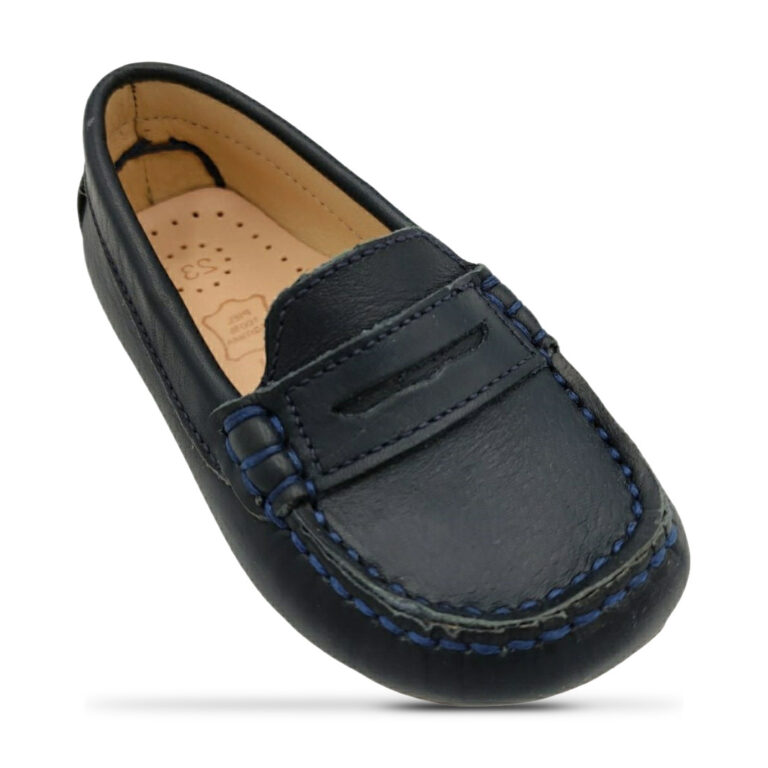 Mocasín Thousand de piel azul marino modelo BIG en color marino
