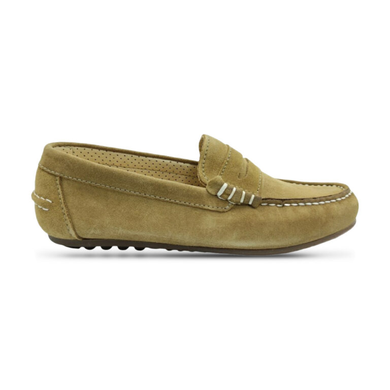 Mocasín de Ante Flexible Thousand modelo BIG ANTE en color beige
