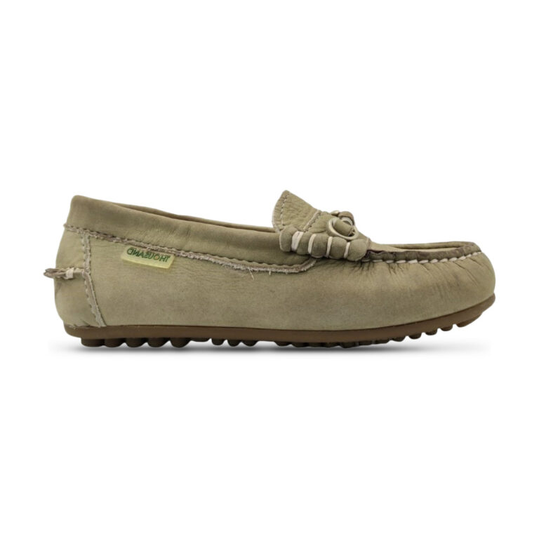 Mocasín de Piel Flexible Thousand modelo NOBUCK en color beige