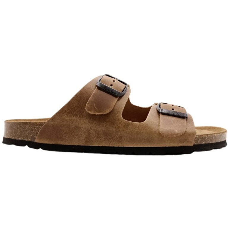 Sandalia Bio Classic Hebillas Suver modelo 520015C en color cuero