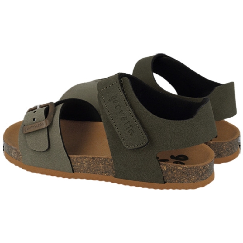 Sandalia Bio Velcro Piel Abierta Biomecanics modelo 262471 en color kaki