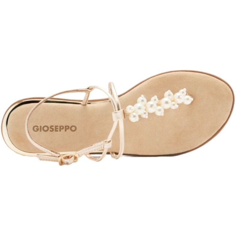 Sandalias Griegas Perlas Piel Kossuth GIOSEPPO modelo 75401 en color platino