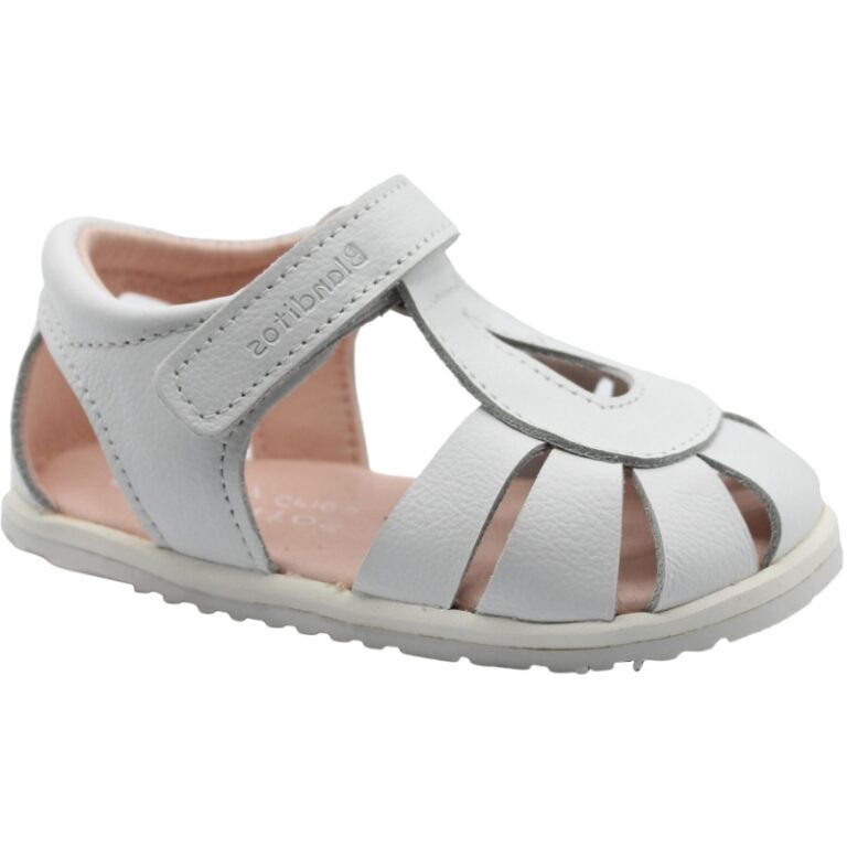 Sandalias Respetuosas de piel India Blanditos modelo INDIA en color blanco