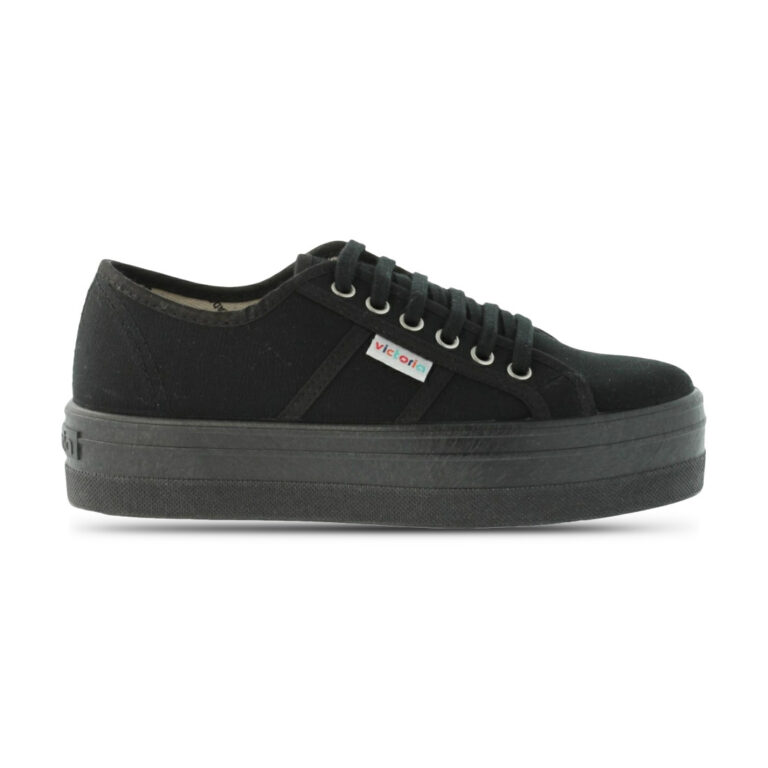 Zapatilla Victoria con Plataforma modelo 109201 en color negro