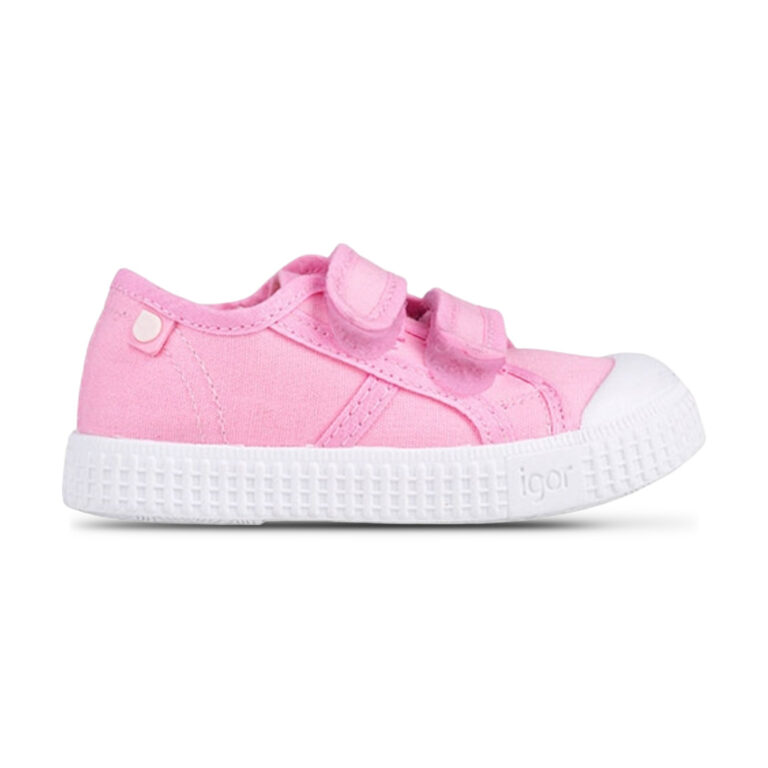 Zapatilla de lona Berri Velcro Igor modelo S10199 en color rosa