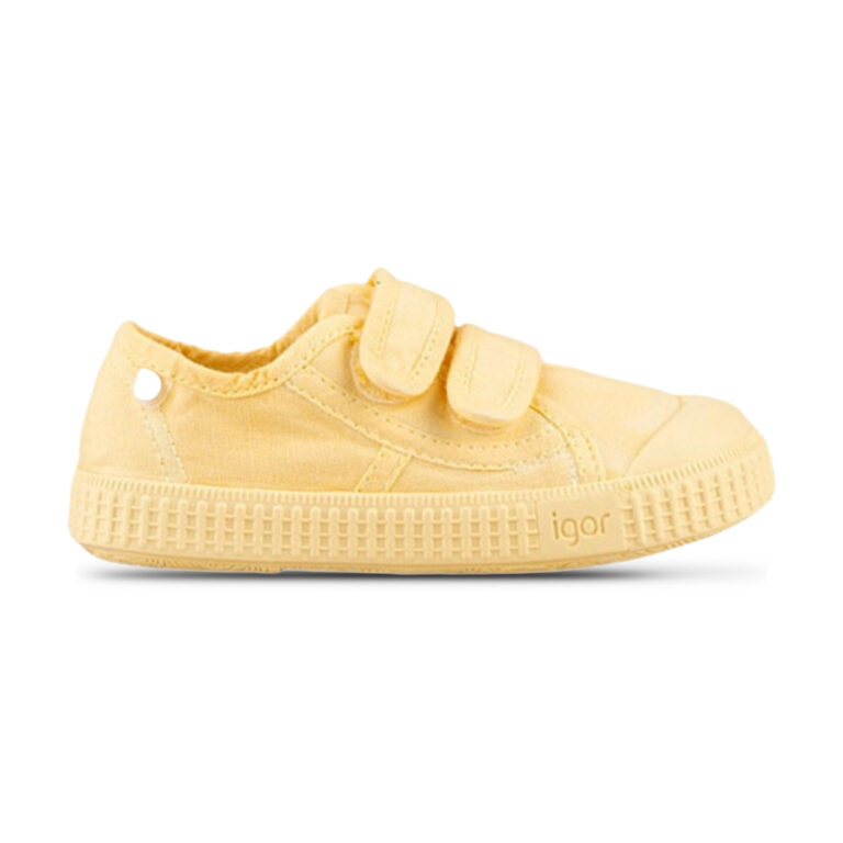 Zapatilla de lona Berri Velcro Igor al tono modelo S10296 en color vainilla