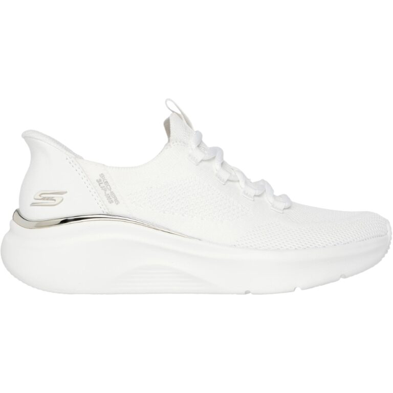 Zapatillas Slip-Ins Lona BoBs Skechers modelo 117617 en color blanco