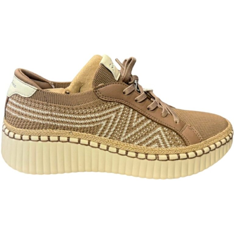 Zapatillas Textiles Tejidas Casual Mujer Skechers modelo 100716 en color marron