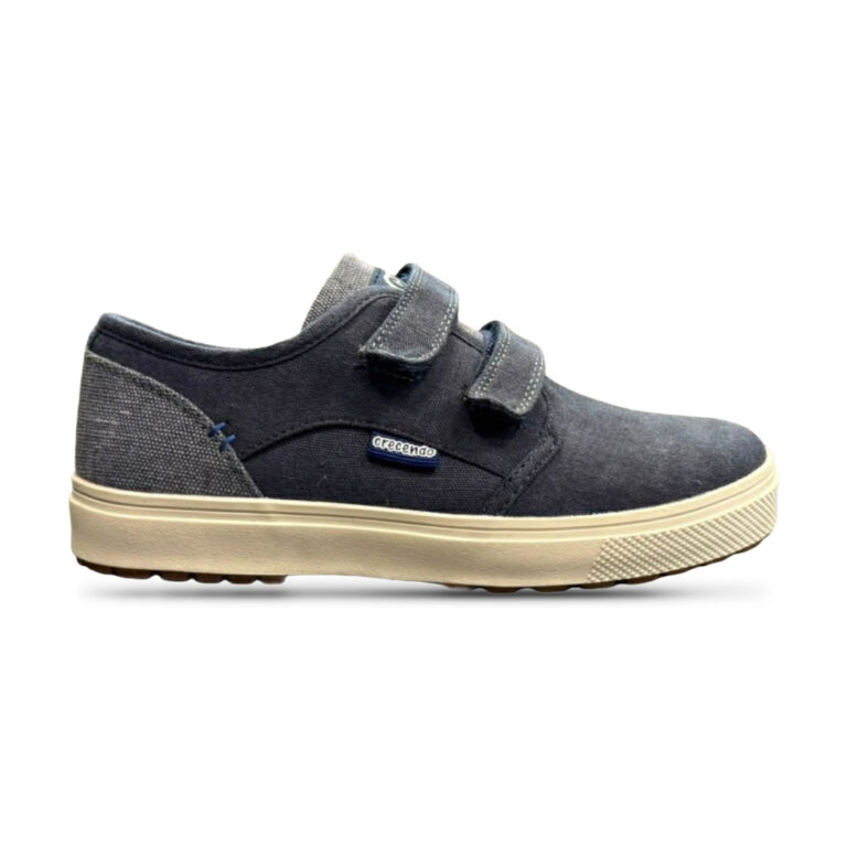 Zapatillas de lona velcros Jeans Casual Crecendo modelo 1947 en color jeans