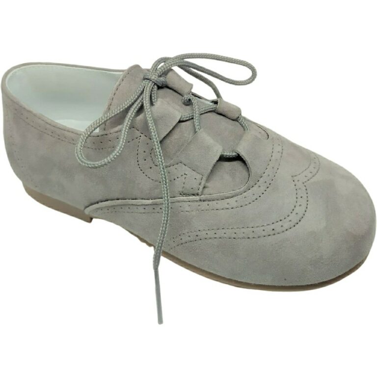 Zapato Inglés Ante modelo 11105 en color gris