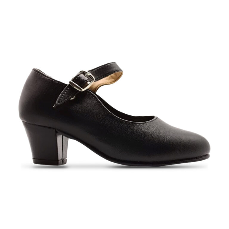 Zapato de Flamenca Negro Sevillana Made in Spain modelo FLAMENCA NEGRA en color negro
