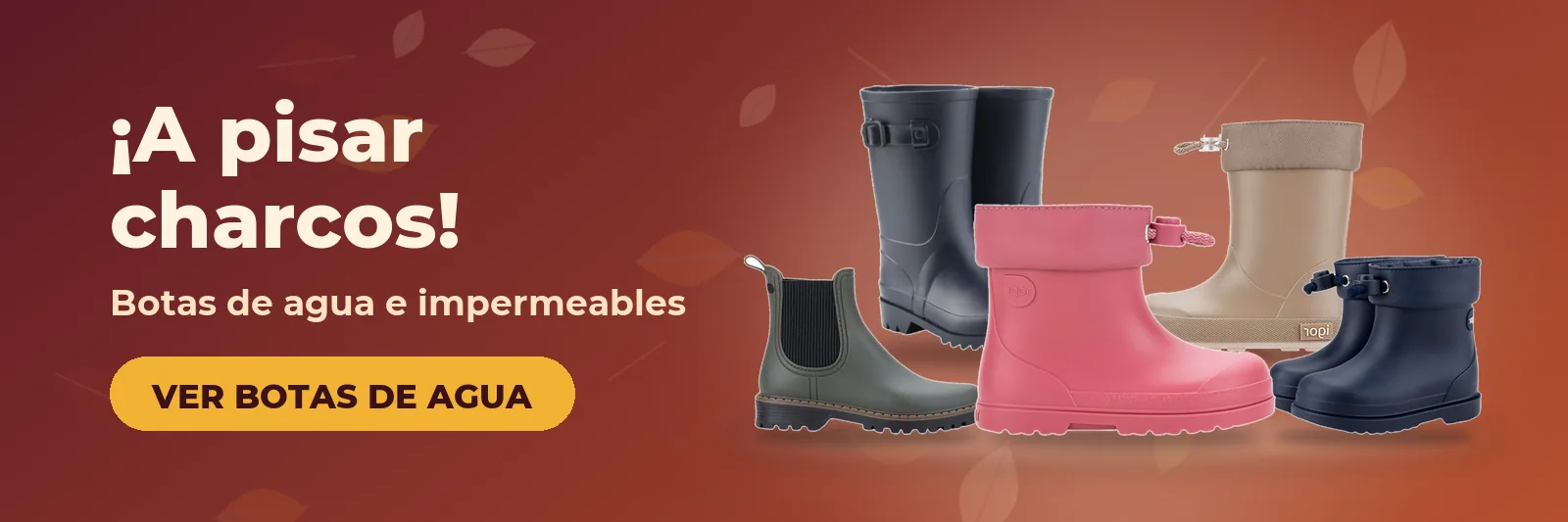 ¡A pisar charcos! Botas de agua e impermeables